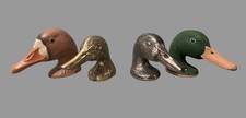 4 Vintage Duck Head Bottle Openers Hildebrand Canada Brass Painted Barware picture