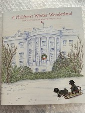 OBAMA CHRISTMAS 2014 HOLIDAY WHITE HOUSE TOUR BOOK WINTER WONDERLAND BO DEMOCRAT picture