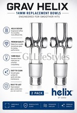 GRAV® 14mm Replacement Bowls For The Helix Water pipe, 2 PACK   picture