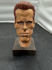 Vtg Margarita Factory Arnold Schwarzenegger Caricature Bust Prop Reg Clay Statue picture