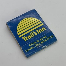 Vintage Trail’s Inn Hotel Motel London Ohio Matchbook Cover Unstruck picture