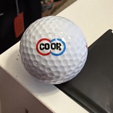 Co-Op Farmers Cooperative Exchange Red/Blue Circles Logo Spalding Golf Ball EUC picture