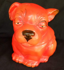 BONZO TOBACCO JAR GERMANY ART DECO ORANGE 6190 dog figurine 5