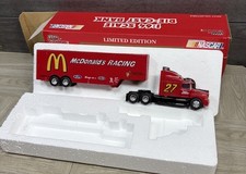 Nascar Racing Champions Die Cast Metal Semi Truck Coin Bank McDonald’s Racing 27 picture