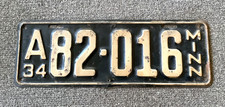 RARE 1934 MINNESOTA LICENSE PLATE ALL ORIGINAL PAINT FORD CHEVY DODGE NICE picture