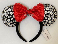 BNWT Disney BaubleBar White Floral Ears Minnie Mouse Ears Headband Adult Size picture