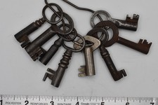 Lot of 8 Antique / Vintage Barrel Keys picture