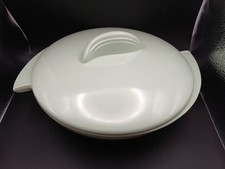 Vintage green Melamine Divided Serving Bowl by Boonton Ware with lid picture