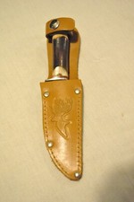 VINTAGE SOLINGEN GERMANY DEER HORN HANDLE HUNTING KNIFE picture