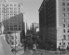 1930s street scene Los Angeles California looking east on Seventh S- Old Photo picture