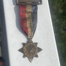 1925 Franco-American Foresters 11th Congress Medal Worcester MA Fraternal Ribbon picture