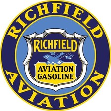 Richfield Aviation Gasoline Service Station Style NEW METAL SIGN: 12