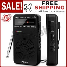 Portable AM FM Radio Compact Transistor Radio Pocket Radio BLACK picture