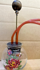 Org Glass Head Fish Bowl Bong Red Rose Double Red Plastic Steam Wood Bowl Unused picture