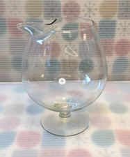 Mid Century Modern Vintage Clear Glass Cocktail Pouring Spout Brandy Snifter picture