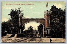 Vintage Olentangy Park Entrance Columbus Ohio Postcard PCCC picture