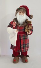 MerryBrite 34in Santa In Pajamas with Teddy Bear - 2025 - New picture