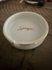 Vintage Spago Glass Ashtray Original W. Hollywood Location On Sunset Blvd 1980s picture