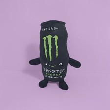 Monster Energy Zero Sugar White Can Plush Toy Stuffed Doll Soft Gift picture