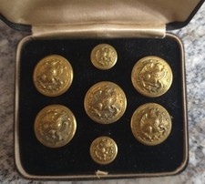 WWII US Navy Officer Button Set Boxed Frank Thomas Co Norfolk VA picture