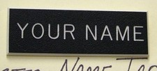 CUSTOM MADE PLASTIC BLACK ENGRAVED NAME TAG FOR US ARMY DRESS BLUE UNIFORM  picture