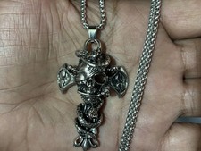 Trillionaire Maker Magical Pendant Silver Skull Protection Luck Success Charm picture