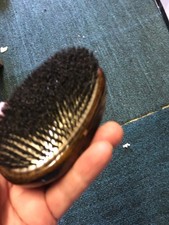 vintage handleless grooming brush military hair brush, clothes lint brush 1930s picture