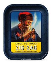 ZIG-ZAG Large Metal Rolling Tray - Vintage Blue picture