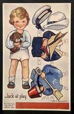 Vintage Tuck's Paper Doll Postcard 