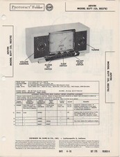 1955 ARVIN 857T CLOCK RADIO SERVICE MANUAL SCHEMATIC PHOTOFACT DIAGRAM REPAIR picture
