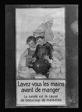 France 1918 American Red Cross Child Welfare Poster Wash Hands Before Eating picture