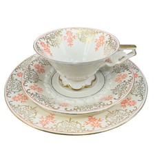 Vintage Waldershof Bavaria Germany Fine Porcelain Teacup Saucer And Plate Set picture