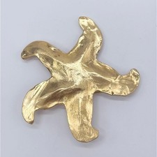 Yves Saint Laurent Starfish Brooch Vintage Gold Rare Collectible picture