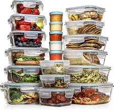 Razab 35-Piece Glass Food Storage Container Set with Lids – Airtight, 100% Le... picture