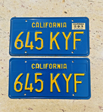 1970's California License Plates DMV Clear YOM 1974 Chevelle 1974 Validation picture