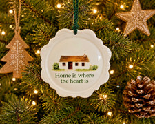Belleek Donegal Irish Ornament Home is Where the Heart is picture
