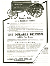 1916 Original Durable Denning Light Farm Tractor Ad. Cedar Rapids, Iowa picture