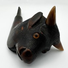 VINTAGE RAOB BRIAR BULL'S HEAD SMOKING PIPE picture