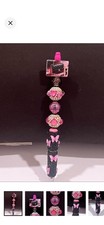 Designer Inspired black and hot pink acrylic purse focal beaded fancy pen picture