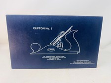 Clifton No. 3 Smoothing Bench Plane Sheffield England Boxed Papers NEW picture