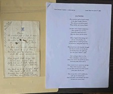Antique handwritten poem