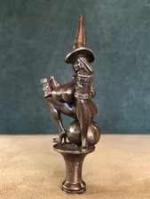 Nude Witch With Two Beers Pipe Tamper Pick, Solid Fine Pewter picture