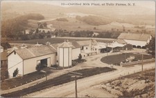 Certified Milk Plant Tully Farms New York NY Barn Silo Phelps RPPC 1910 Postcard picture