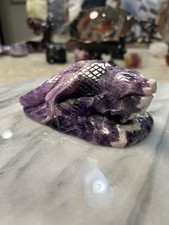 Dream Amethyst lizard carving picture