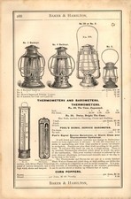 1883 PAPER AD Early Vintage Railroad Buckeye Tubular Lantern Coal Lard Oil picture