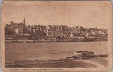View from Praga Vistula River Skyline Warsaw Poland Bulhak Photo 1920s Postcard picture