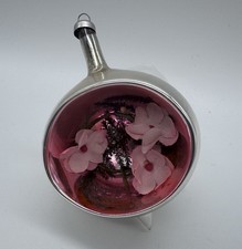 Vintage Italian Mercury Glass Christmas Ornament Floral Diorama 1950s 60s picture