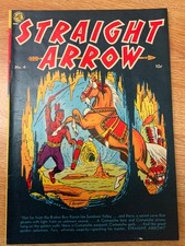 Straight Arrow #4 1950-RACIAL DEPICTIONS IN NABISCO BACK AD BOB POWELL  6.5 FN+ picture