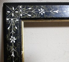 ANTIQUE FITS 8 X 10 VICTORIAN PICTURE FRAME GOLD ETCHED EASTLAKE FINE ART WOOD picture