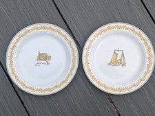 Antique c1800 Wedgwood Pearlware Plates x2 Handpainted Industry picture